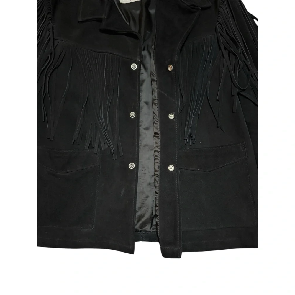 Vintage Schott NYC "Western" Suede Fringe Jacket - Men's 42 - Picture 4 of 15